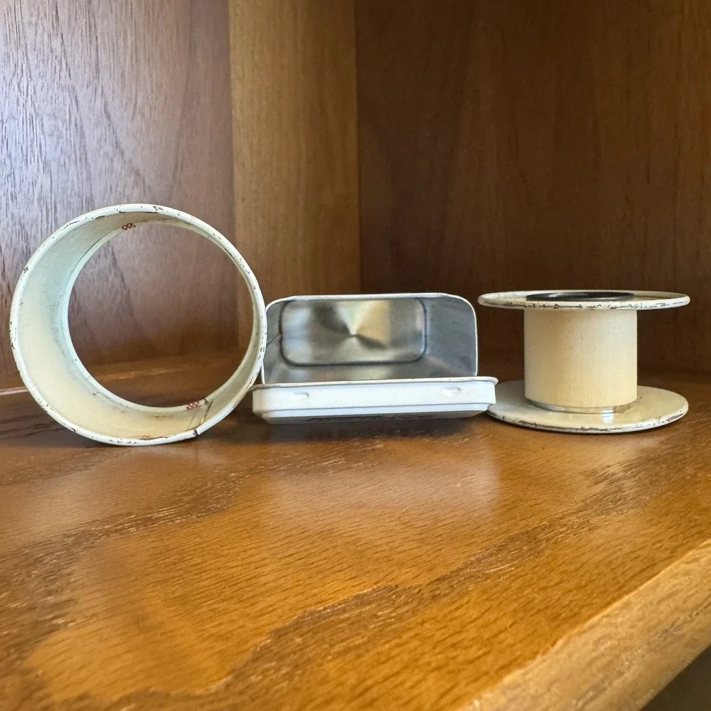 Vintage Johnson & Johnson Band Aid Plastic Bandages & Adhesive Tape Metal Tins
